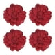 thumbnail image 1 of Uxcell 4 Paquete de Broches y Pines de Flor de Rosa para Mujeres, Pines de Solapa Delicados de Tela de Satén, Grandes Flores de Camelia para el Cabello, Rojas, 1 of 1