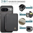 thumbnail image 4 of AQWAL-Case for Google Pixel 9/9 Pro 2024,Detachable Magnetic Wallet Case with RFID Blocking Card Cash Slot Cover Support Wireless Charging Functional Kickstand for Google 9/9 Pro (Black), 4 of 4