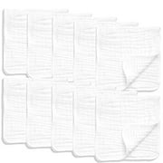 All Sett Health 10 Pack Large Muslin Burp Cloths | 100% Cotton Baby Burp Cloths - White