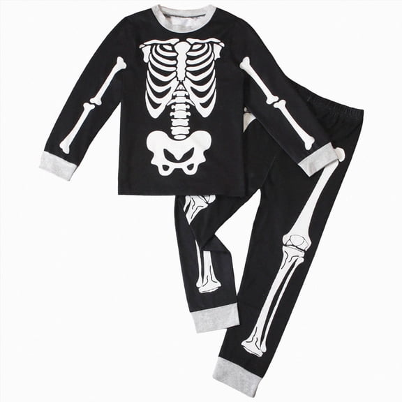 felwors Kids Boys Girls Halloween Bodysuit Role Play Skeleton Onesie Pajamas Children's Colorful Skeleton Outfit Jumpsuit (White,6-7 Years)