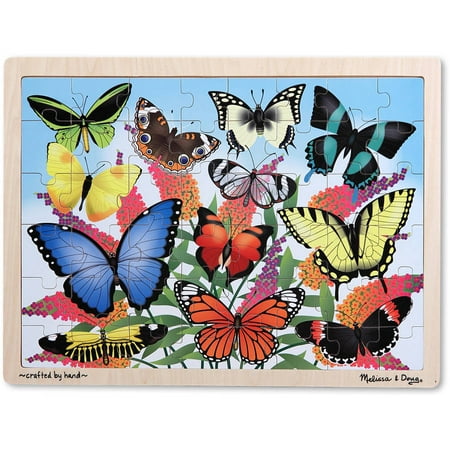 Melissa & Doug Butterfly Garden Wooden Jigsaw Puzzle With Storage Tray (48 pcs)