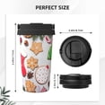 thumbnail image 3 of Fotbe Christmas Gingerbread Cookies Printed Insulated Travel Coffee Mug Spill Proof Leak Proof Stainless Steel Coffee Tumbler Reusable Coffee Cups with Lids Thermos, 3 of 8