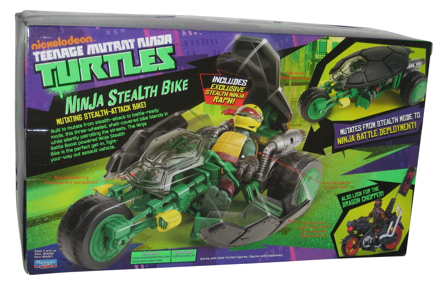 Teenage Mutant Ninja Turtles Ninja Stealth Bike mutation Stealth Bike Ralph NEUF