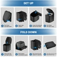 thumbnail image 2 of OHHANI Portable Toilet with pu Cushion Soft Pad Tissue Holder Folding Outdoor Toilet Suitable for Camping, Beach, Hiking, and Car Use, 2 of 7