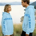 thumbnail image 2 of I Love You This Much Hoodie for Couples Interactive Hug Stretch Arms Measure Love Sweatshirts Long Sleeve Oversized Pullover Funny Valentine Outfit, 2 of 8
