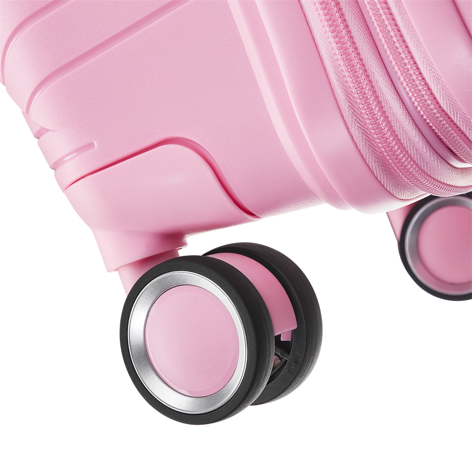 Aukfa Expandable Hardside 4-Piece Luggage Travel Set, Durable Suitcase Double Wheels, Pink