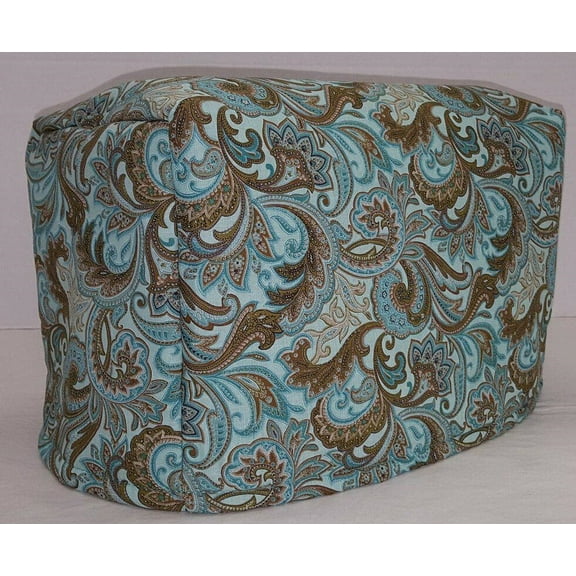 Paisley Toaster Cover by Penny's Needful Things (2 Slice, Brown & Teal)