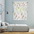 thumbnail image 5 of Multicolor Diamond Kitchen Curtains Sets for Windows 24 Inch Length, Modern Geometric Middle Century Rod Pocket Window Treatments Tier Curtains and Valances Set for Bedroom/Bathroom, 5 of 8