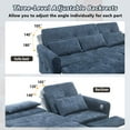 thumbnail image 4 of FFH 82" Sofa Bed, 3 in 1 Convertible Sleeper Sofa with USB Charging Ports, 3 Seater Chenille Sofa with Pull Out Bed and Reversible Recliner, Blue, 4 of 13