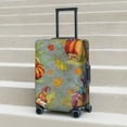 thumbnail image 6 of Susaid Gnomes With Pumpkins Print Elastic Washable Suitcase Cover with Hidden Zipper, Fits 18-32 Inch Luggage for Protection During Travel-Medium, 6 of 7