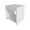 thumbnail image 3 of Dtwnek Modern End Table Beside Table with 1 Open Shelf, Wood Nightstand for Living Room, Bedroom, White, 3 of 7