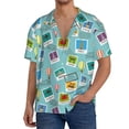 thumbnail image 3 of Haiem World Travel1 Men's Casual Shirts Short Sleeve Button Down Shirts Fashion Textured Summer Beach Shirt-X-Large, 3 of 7