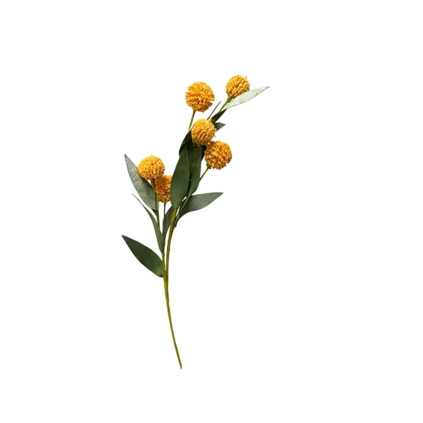 Flores Artificiales para la Decoración 40 cm/15.74 en Mano Roll Ball Crisantemo