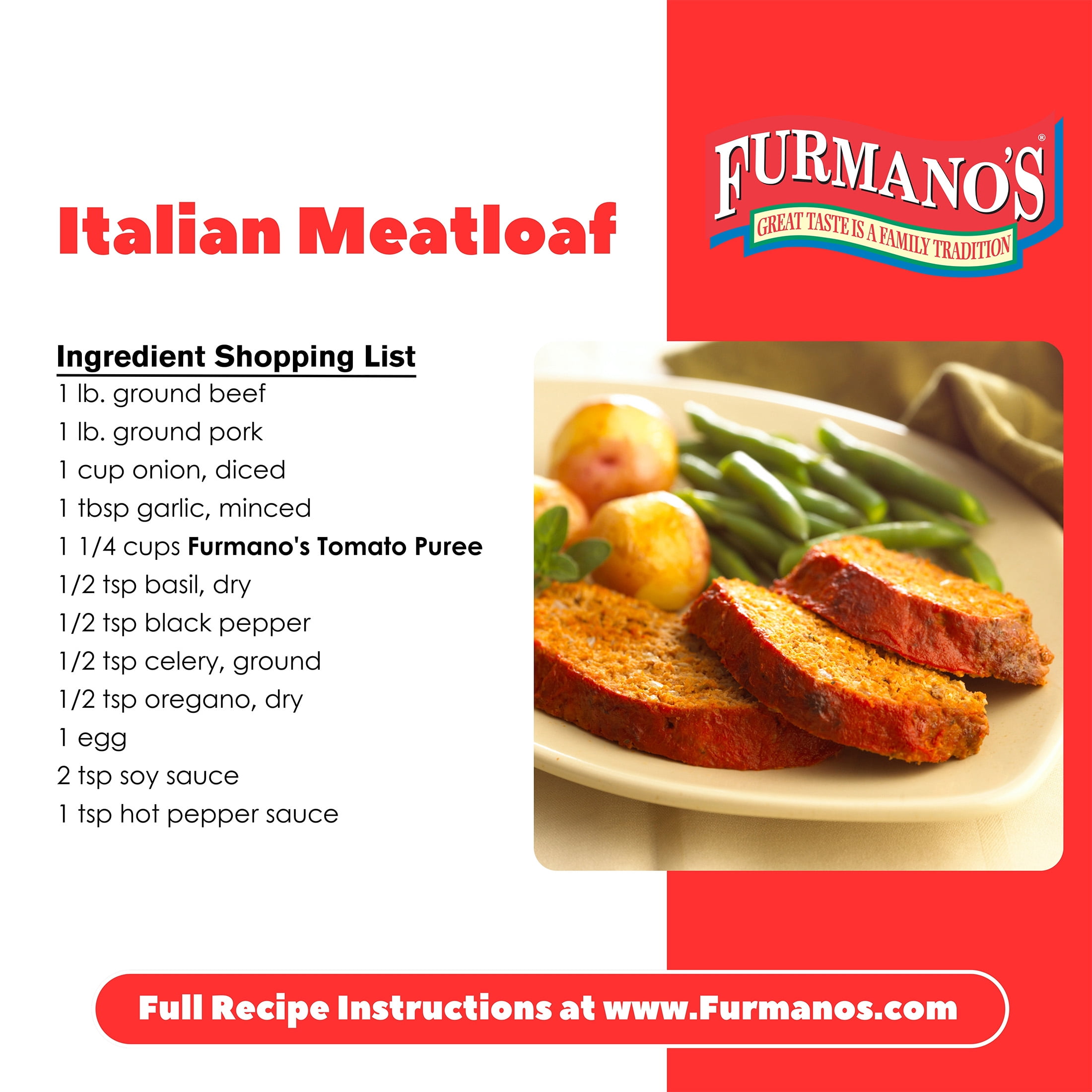 (6 pack) Furmano's Tomato Puree, 28oz, Can