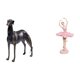 thumbnail image 1 of Estatua de perro de resina,Estatua de perro galgo de resina con forma de animal,Escultura coleccionable para escritorio,decoración del hogar,Estatua de la bailarina,Estatua de niña de ballet, 1 of 8