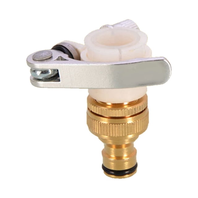 3/4" or 1/2" Universal Threaded Tap Gardening Water Hose Adapters Quick Pipe Connector Fittings Brass Tap Adapters For Washing Machine Kitchen Bathroom Basin Faucet (Style J)