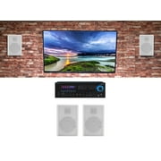 Technical Pro RX55URIBT Home Theater Bluetooth Receiver+(4) 5.25" White Speakers