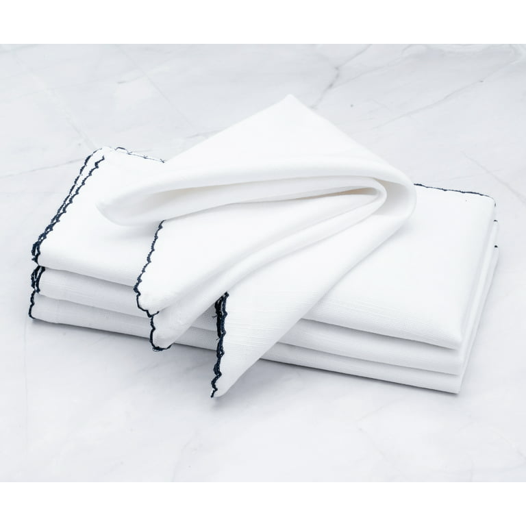 Intedge White 100% Polyester Cloth Napkins, 20 x 20 - 12/Pack
