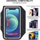 thumbnail image 2 of Funda para teléfono para correr con brazalete para iPhone 11, 12, Pro, Max, XR, XS, 8, 7, 6, Plus,con correa ajustable y bolsillo con cremallera, color negro, 2 of 5