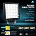 thumbnail image 3 of Pods de luz LED Nilight Flood Beam de 5 pulgadas y 25 W (2 unidades), 3 of 8