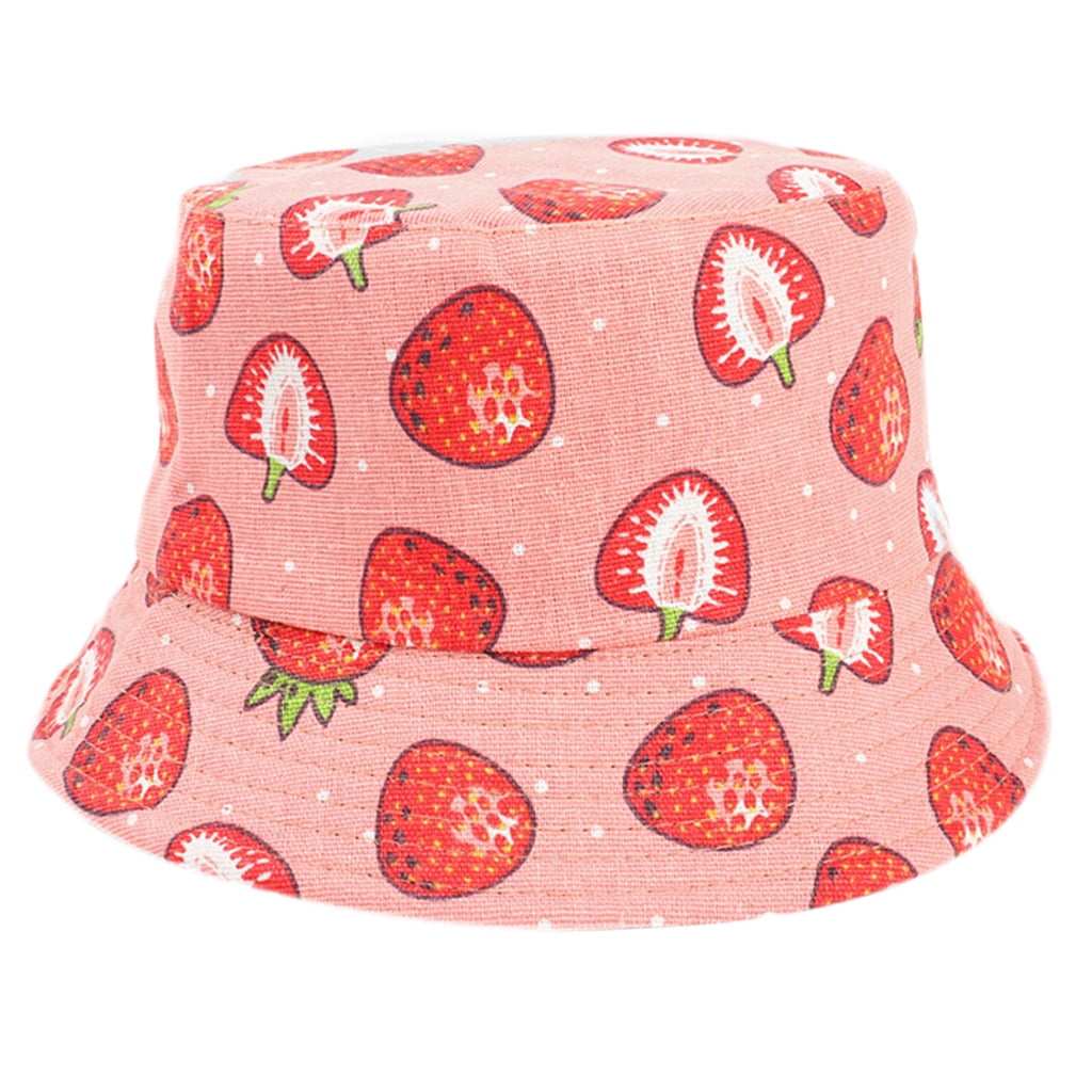 strawberry bucket hat