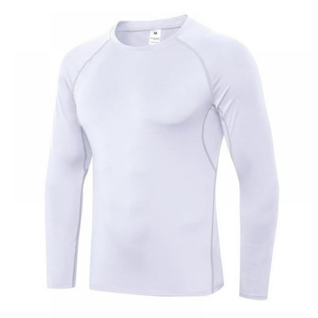 Men's Long Sleeve Moisture Wicking Athletic Shirts Fitness Breathable  Sweat-wicking T-shirt Top