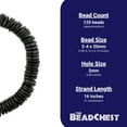 thumbnail image 4 of The Bead Chest Black Disk Coconut Shell Beads (20mm), 4 of 4