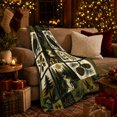 thumbnail image 3 of Woodland Owl Crescent Moon Rustic Forest Patchwork, Peaceful Bird Art Scene, Warm Flannel Blanket for Cabin and Lodge, Bird Lovers Housewarming Gift, Artistic Home Decor, 3 of 8