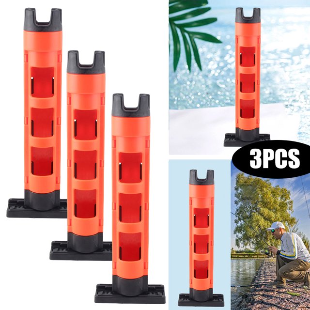 Estante para Barril Pesca Soporte Desmontable para Caña Pescar Accesorios Ajustables para Exteriores (naranja)