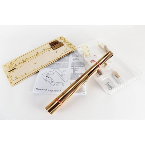 Mamoli "Black Prince" Privateer Corsair Wooden Model Ship Kit, 1/57 Scale