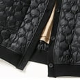 thumbnail image 4 of Lovskoo Womens Winter Coats Quilted Jacket Long Sleeve Solid V Neck Button Open Cardigan Outerwear Padded Coat Black, 4 of 8