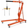 thumbnail image 1 of Palan Hydraulique Pliant de 2 Tonnes 4400 lb Cueilleur à Cerises avec Niveleur de Charge, Nacelle Réglable, 6 Roues Pivotantes pour Garage et Réparation Auto, Orange, 1 of 7
