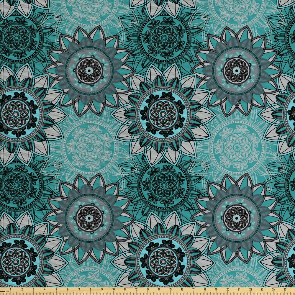 Mandala Design Upholstery Fabric by the Yard Decorative Fabric for DIY and Home Accents