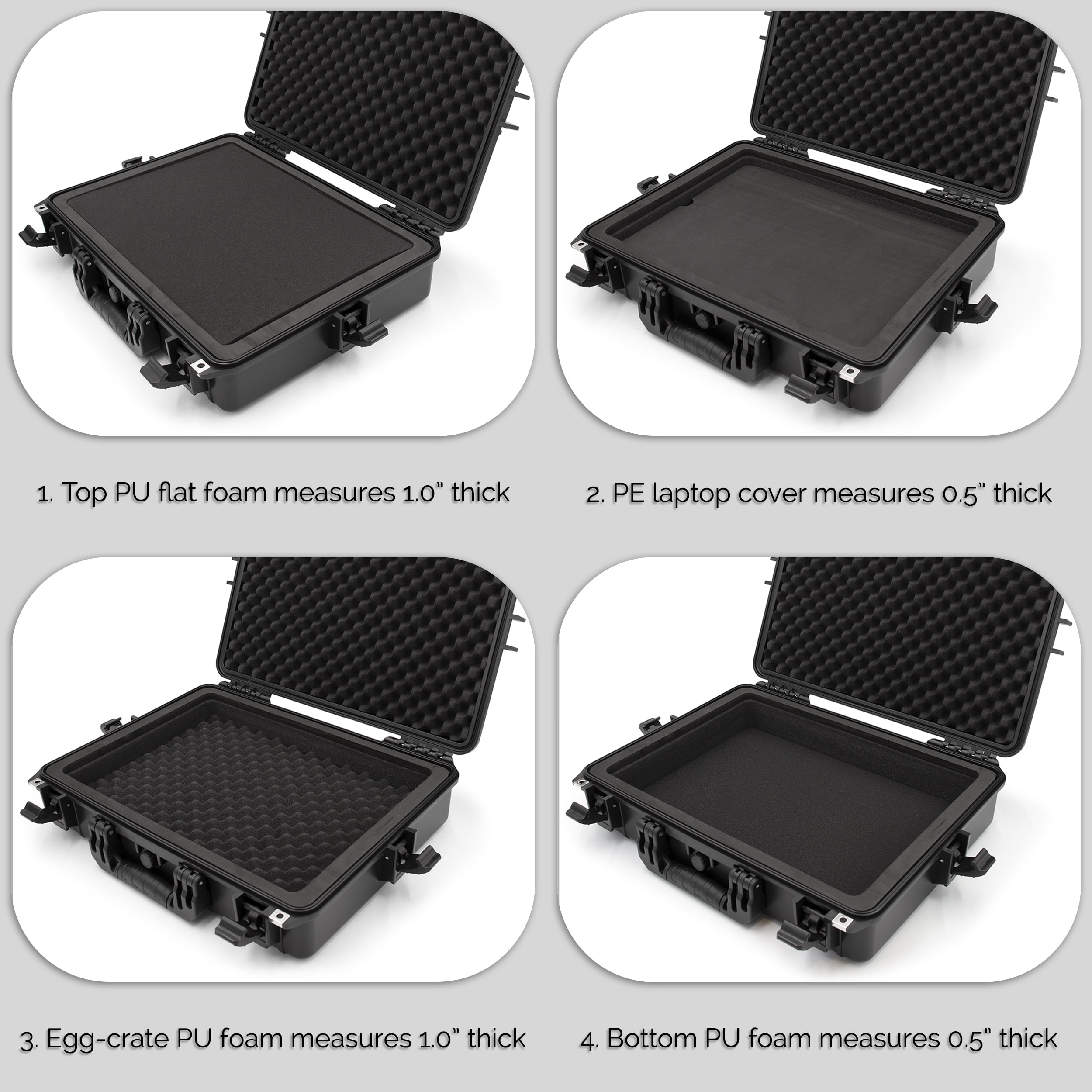 CASEMATIX Waterproof Hard Shell Case for 17–18" Gaming Laptop – IP67 Crushproof Travel Case with Custom Foam