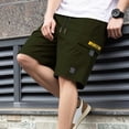 thumbnail image 3 of URSOFINE Men's Casual Cargo Shorts Classic Stretch Waist Drawstring Outdoor Work Shorts with 4 Pockets, 3 of 3
