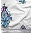 thumbnail image 1 of Soimoi Polyester Crepe Fabric Floral & Paisley Block Decor Fabric Printed Yard 42 Inch Wide, 1 of 3