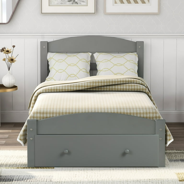 Twin bed frame with storage cheap walmart