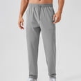 thumbnail image 4 of Pantalones deportivos casuales de color liso para hombre, cómodos y sueltos, de seda helada, para correr, fitness, transpirables, para secado rápido, 4 of 8
