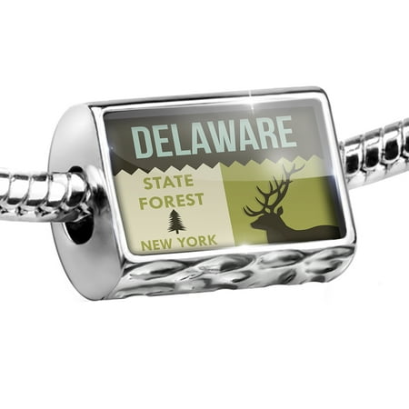 Delaware State Charm - Bead National US Forest Delaware State Forest Charm Fits All European Bracelets