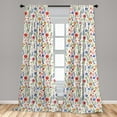 thumbnail image 5 of Ambesonne Watercolor Curtains, Wildflowers Illustration, Pair of 28"x63", Multicolor, 5 of 5