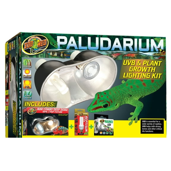 Zoo Med Paludarium UVB and Plant Growth Lighting Kit [Reptile Lamp Fixture, Reptile Lighting Kits, Reptile Supplies] 1 count