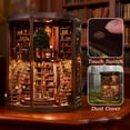 thumbnail image 3 of FYHALE Book Nook, DIY Miniature Book Nook Kit for Adults and Teens, 3D Wooden Tiny Library for Family and Friends, Bookshelf Dollhouse Decor for Home Office, 3 of 6