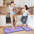 thumbnail image 6 of 2-Piece Kitchen Rugs Set Non-Slip Mats Carpet Floor for Kitchen, Bathroom (19.7"x27.6" & 19.7"x47.2") Watercolor Bows Pattern, 6 of 7