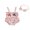 Pink, variant on Infant Newborn Baby Girls Fourth of July Outfits Sleeveless Frill Smocked Romper Headband Set Newborn Clothes