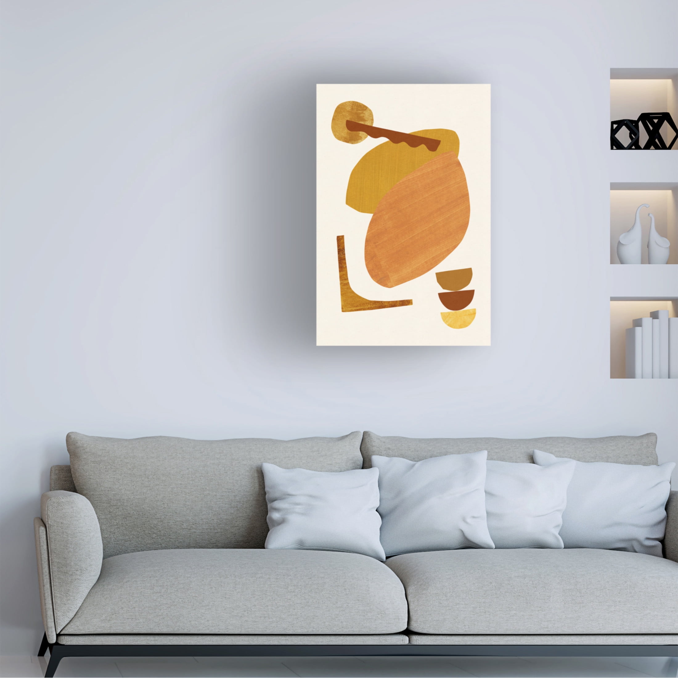 Trademark Fine Art Alisa Galitsyna Abstract Collage With Warm Shapes Canvas Wall Art