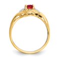 thumbnail image 2 of Diamond2Deal 14K Yellow Gold Ruby and Diamond Ring for Women Size 7, 2 of 7