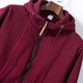 thumbnail image 6 of BiZtdJrK Zip Up Hoodie Men Soft Fleece Lined Sweatshirts Lightweight Warm Athletic Jackets with Zipper Pockets, Wine, M, 6 of 8