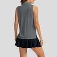 thumbnail image 4 of Pxiakgy Women's Golf Shirt Sleeveless Lightweight V Neck Tennis Polo Shirts with Collar Quick Dry Athletic Tops for Women Women's Sleeveless Shirts Collared V Neck Tennis Tank Tops Lightweight Grey Xl, 4 of 9