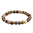 thumbnail image 2 of Pulsera Ene para mujer y hombre con piedras naturales, cristal y cuentas, elástica, ajustable, hecha a mano, joya para el bienestar, para uso diario, 2 of 6