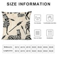 thumbnail image 5 of Qinduosi Designer Animal Print Throw Pillow Cover,Light Yellow Checkered Zebra Pattern,Decorative Square Pillowcases Cushion for Bed Living Room Outdoor Car White, 5 of 5